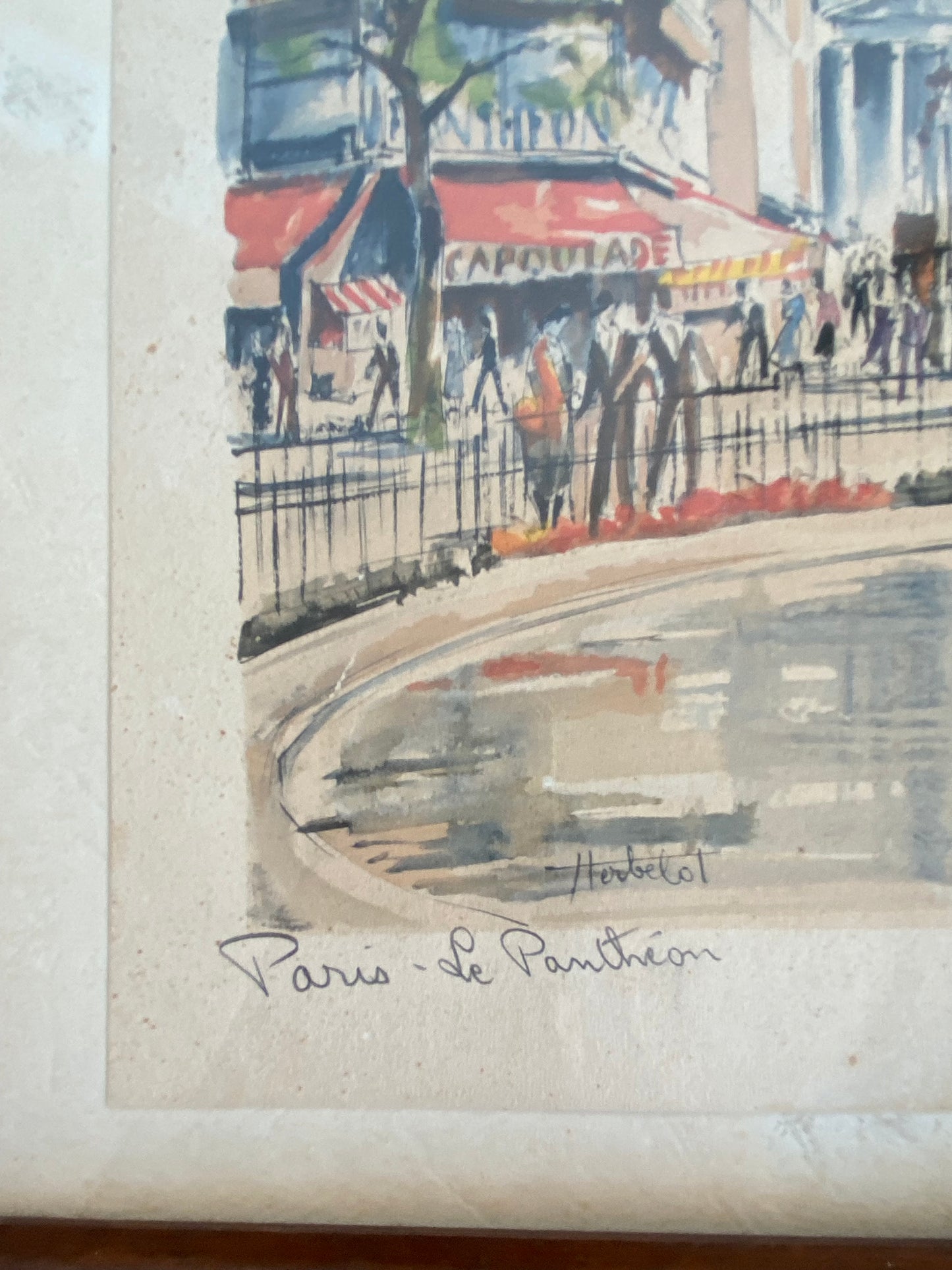 Litho du Panthéon - Paris 1943 signée Herbelot