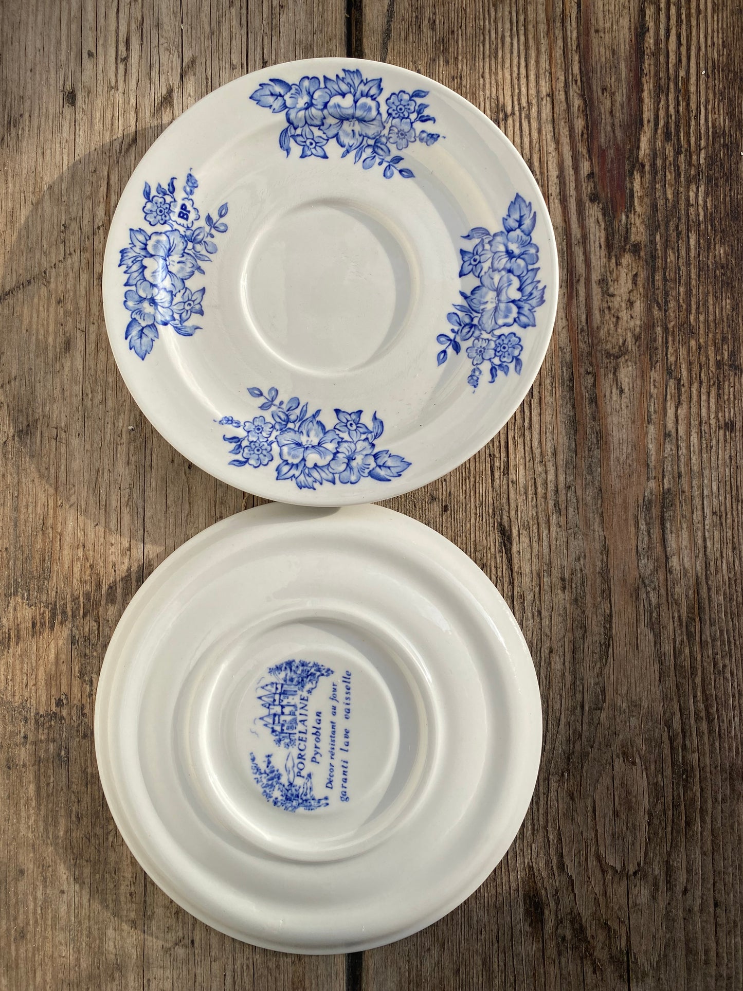 Duo de tasses et sous tasse vintage BP Sarreguemines