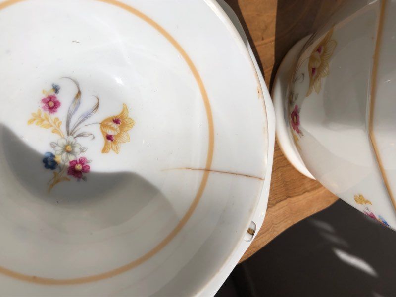 Service a thé G Boyer en porcelaine de Limoges