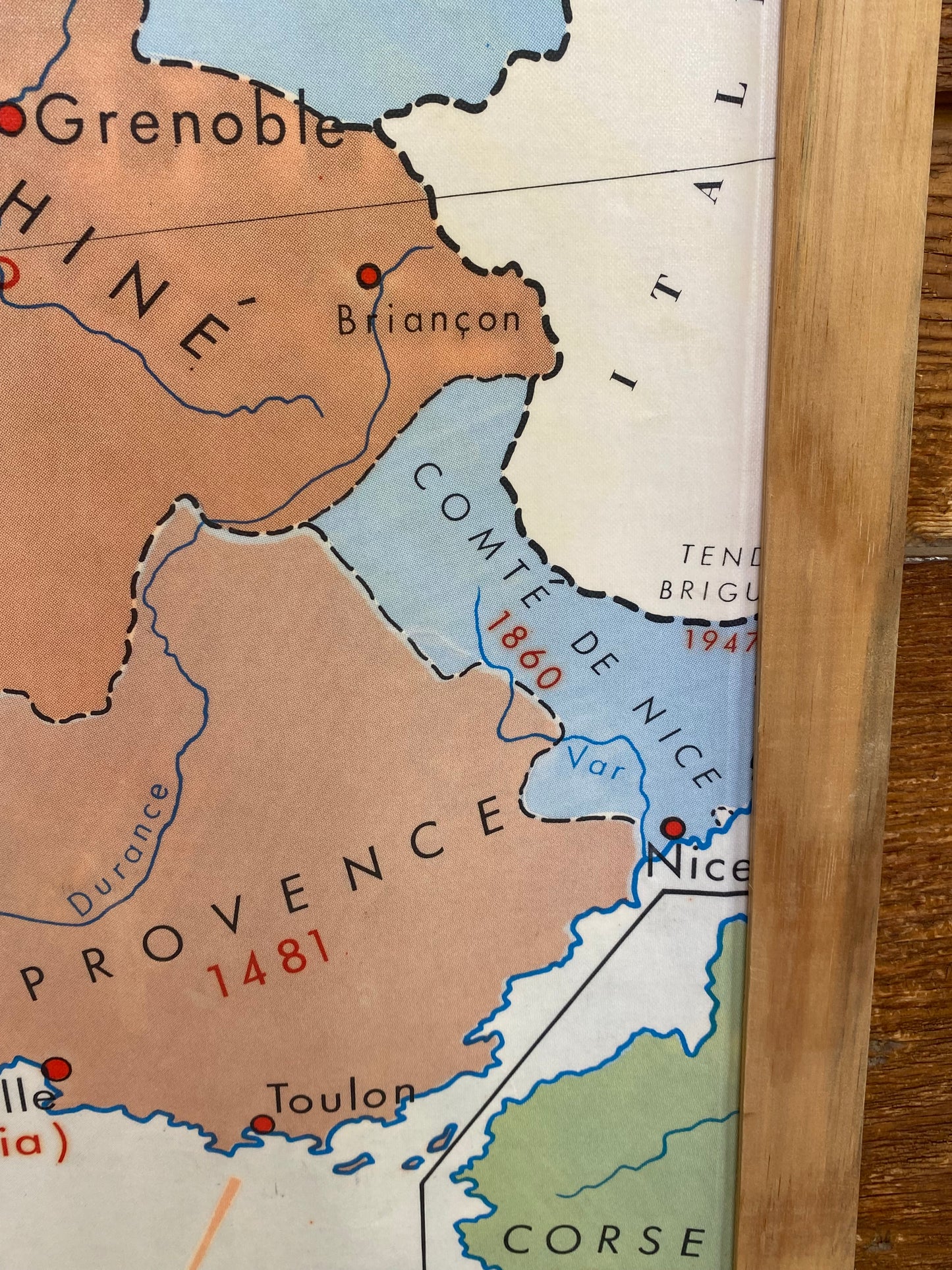Carte géographique historique scolaire France et Europe