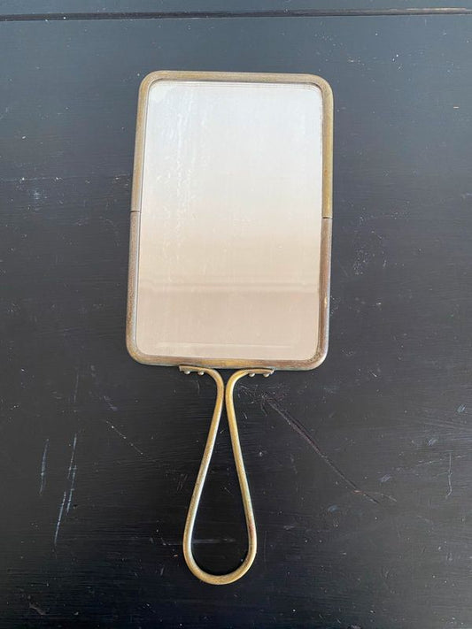 Miroir à main vintage ou miroir de barbier
