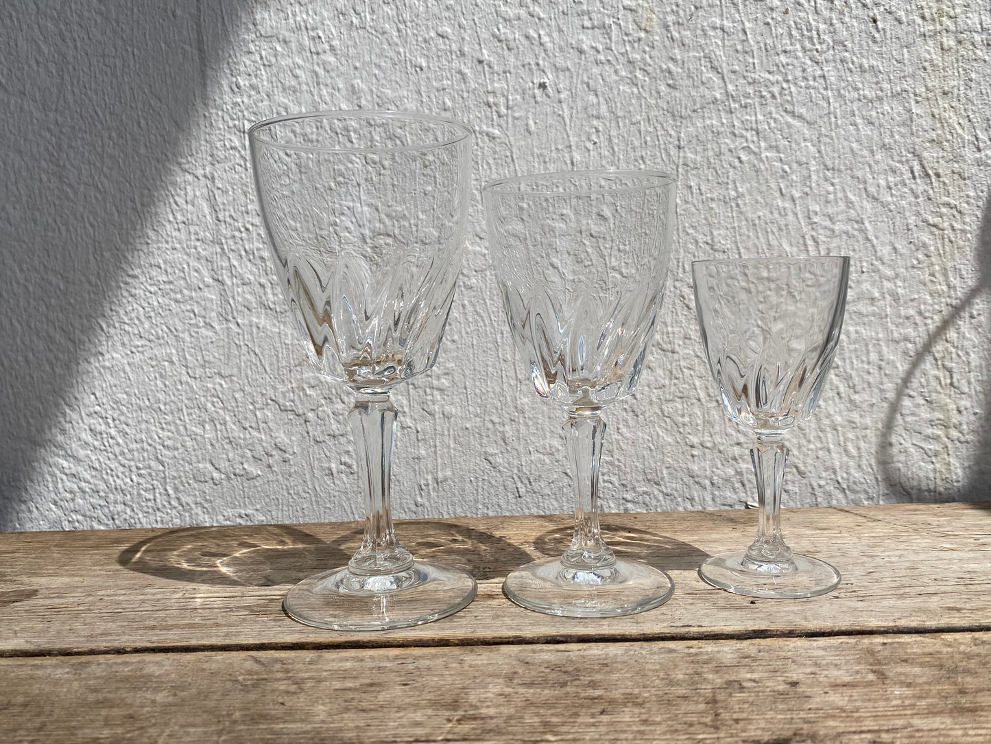 Lot de 11 verres à Vin en Cristal vintage