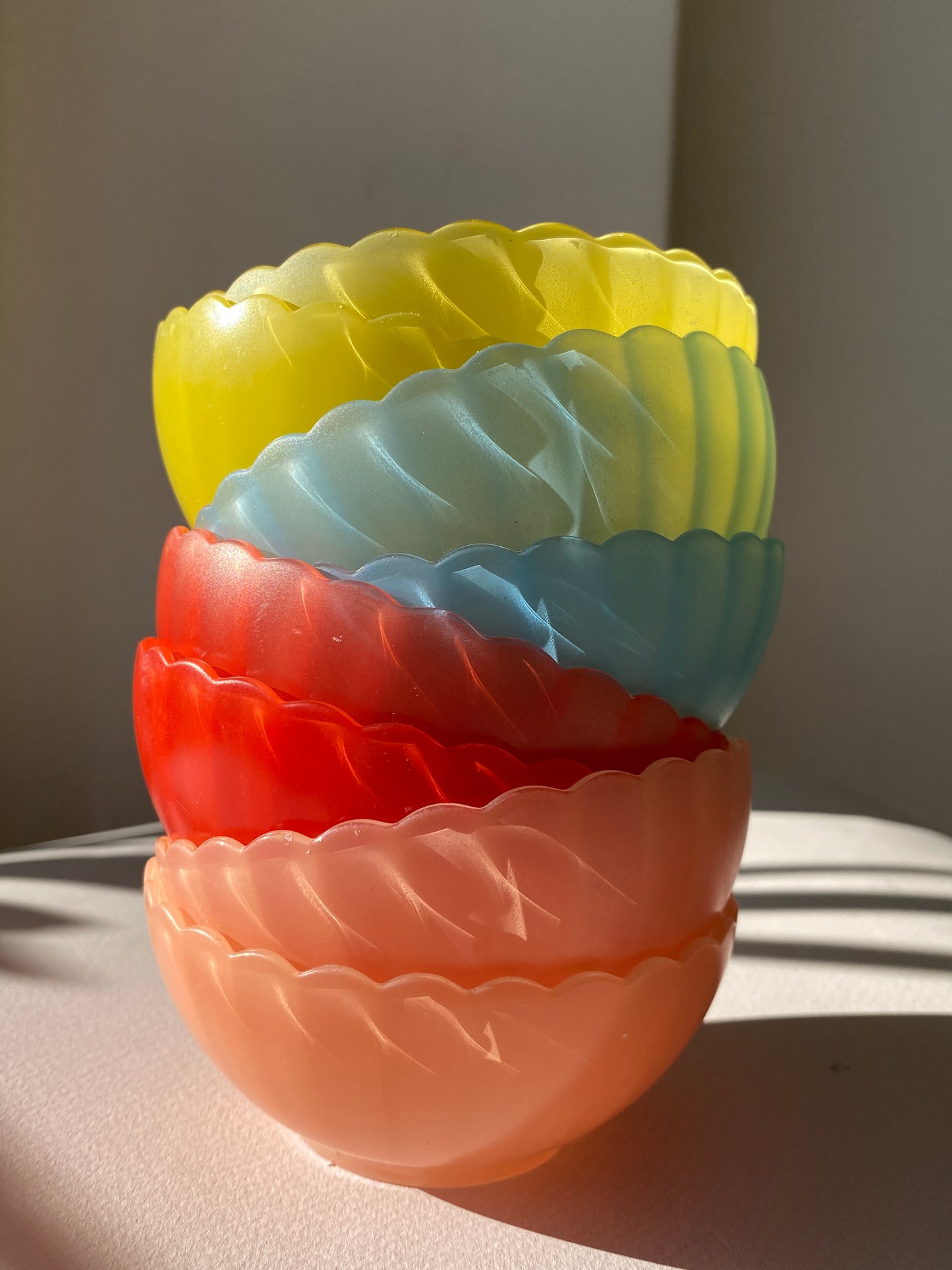 Coupelles vintage Dulcine opaline