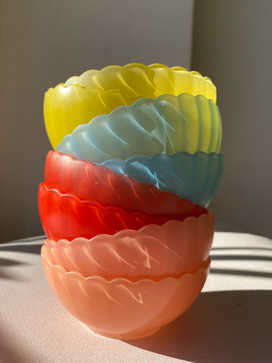 Coupelles vintage Dulcine opaline