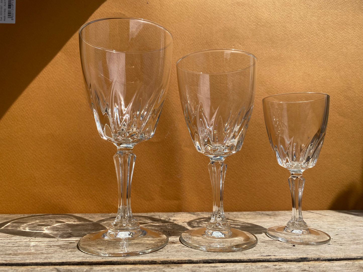 Lot de 11 verres à Vin en Cristal vintage