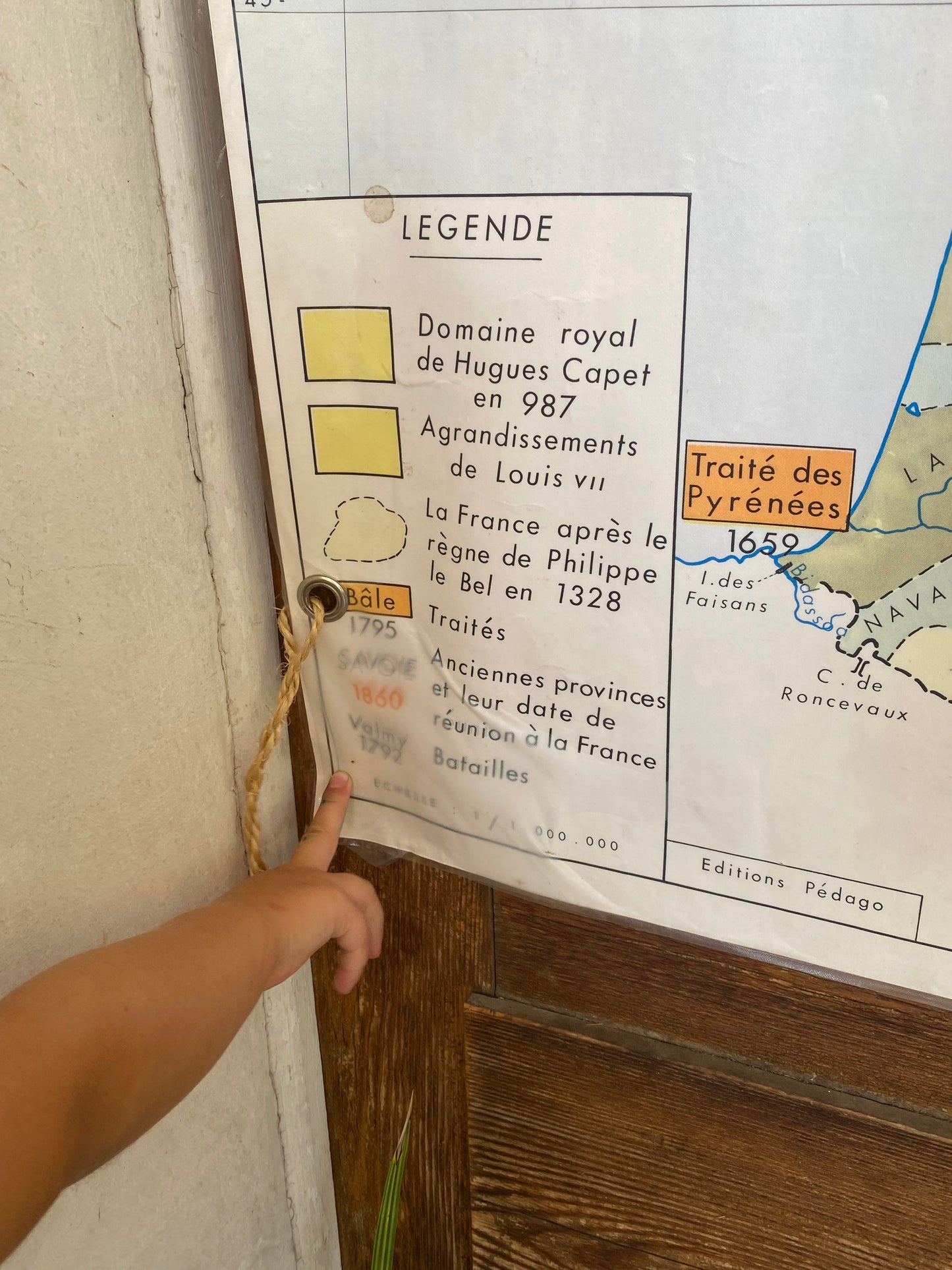 Carte géographique historique scolaire France et Europe