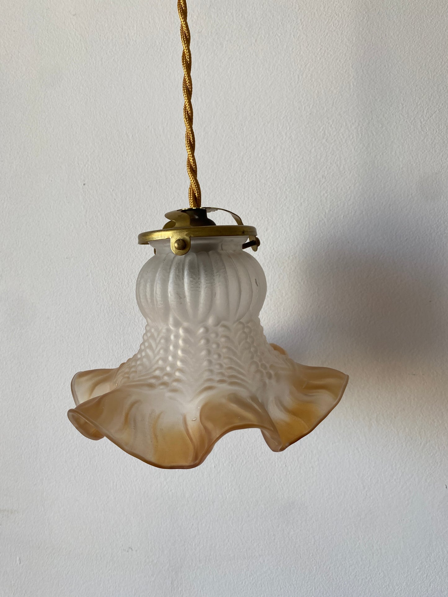 Baladeuse vintage blanche et marron