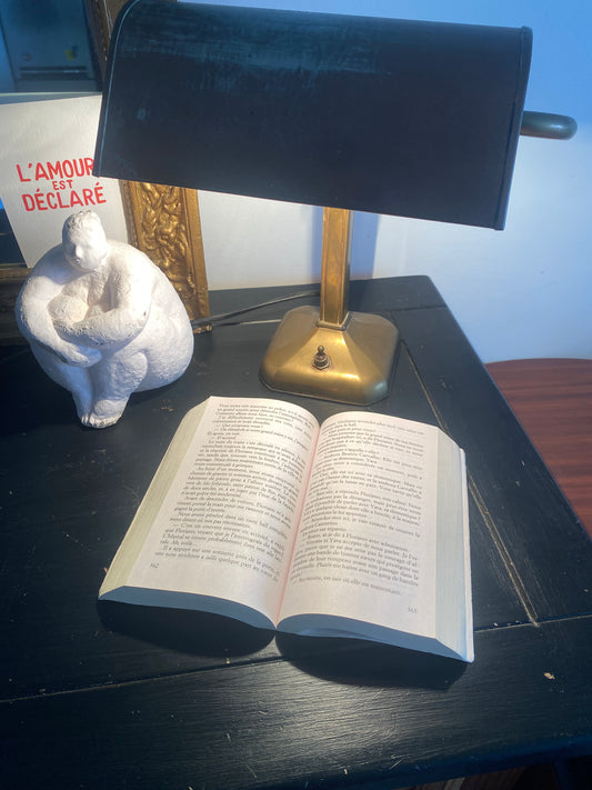 Lampe de banquier vintage