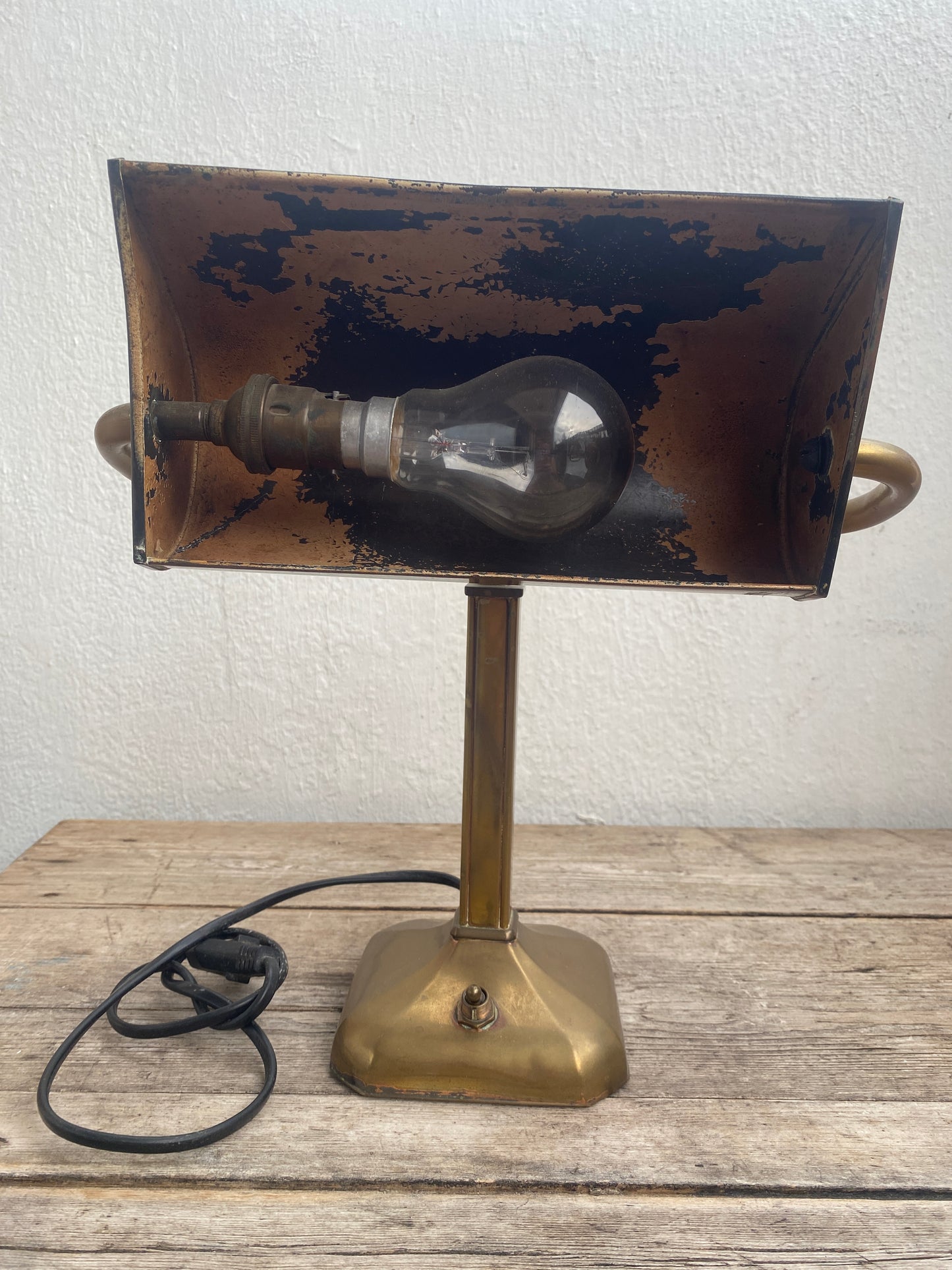 Lampe de banquier vintage