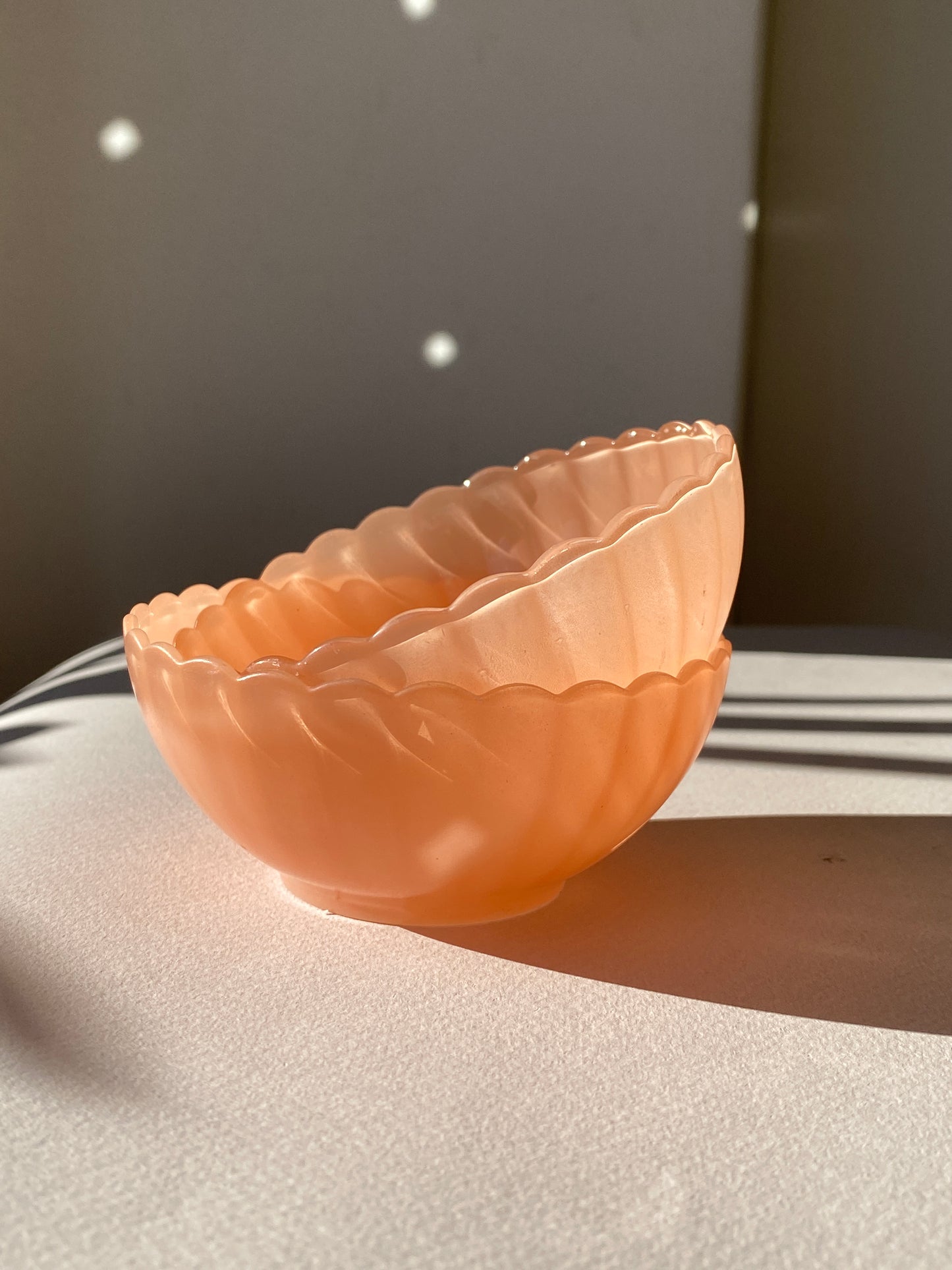 Coupelles vintage Dulcine opaline