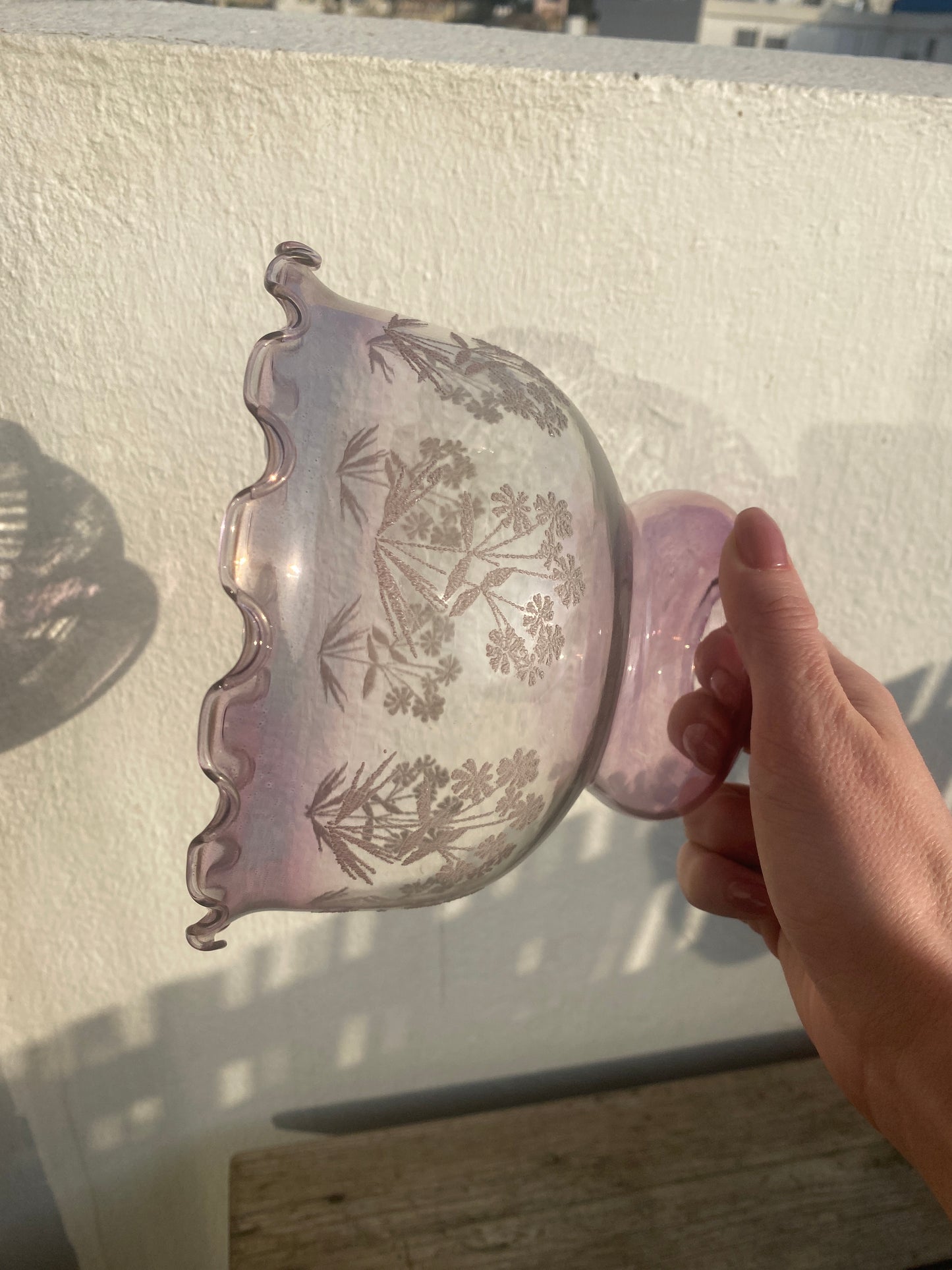 Baladeuse vintage tulipe violette
