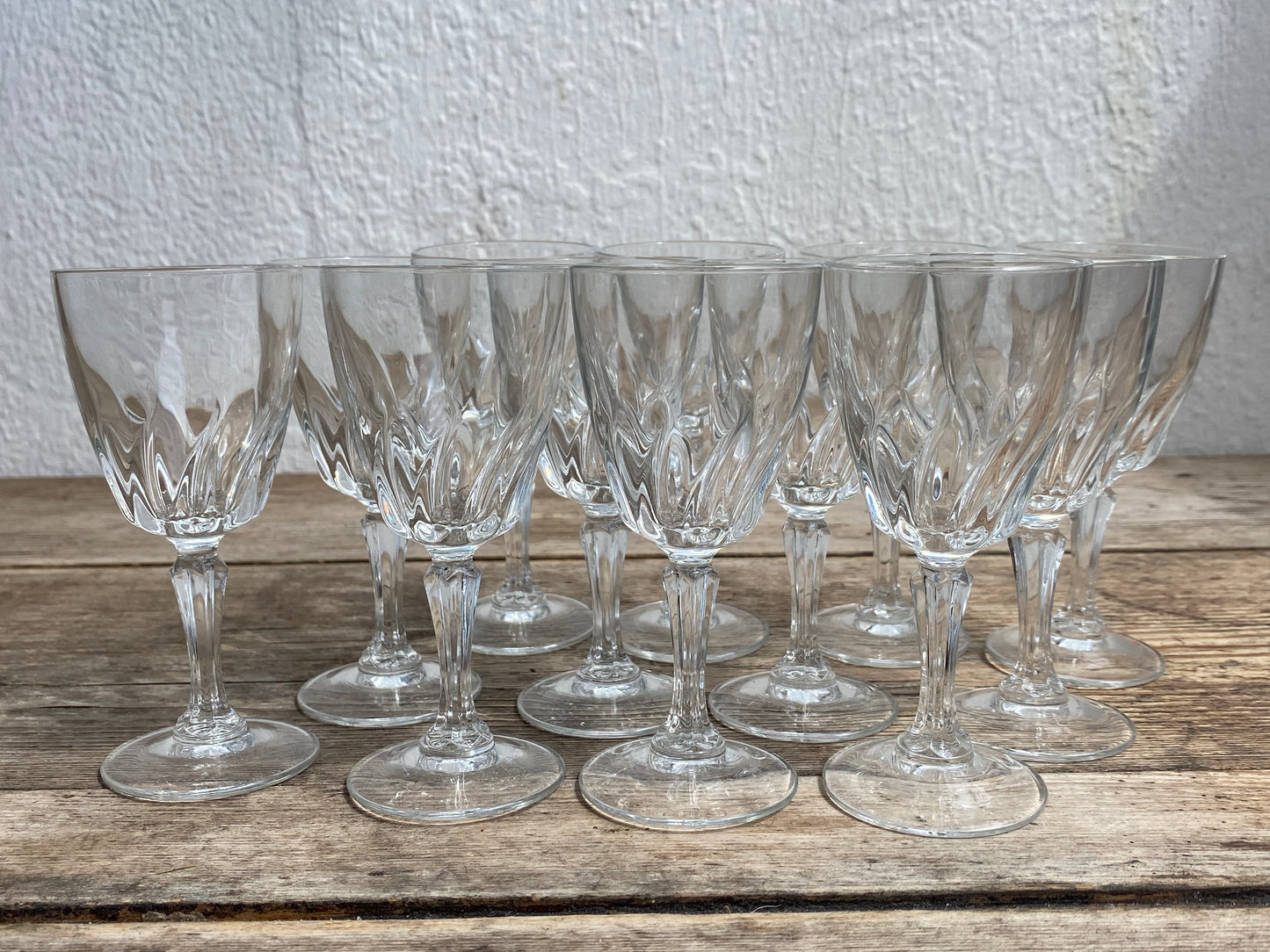 Lot de 12 verres à eau Flamenco Cristal d’Arques vintage