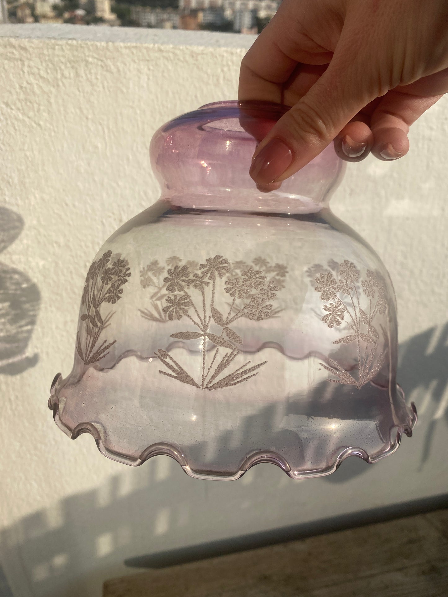 Baladeuse vintage tulipe violette