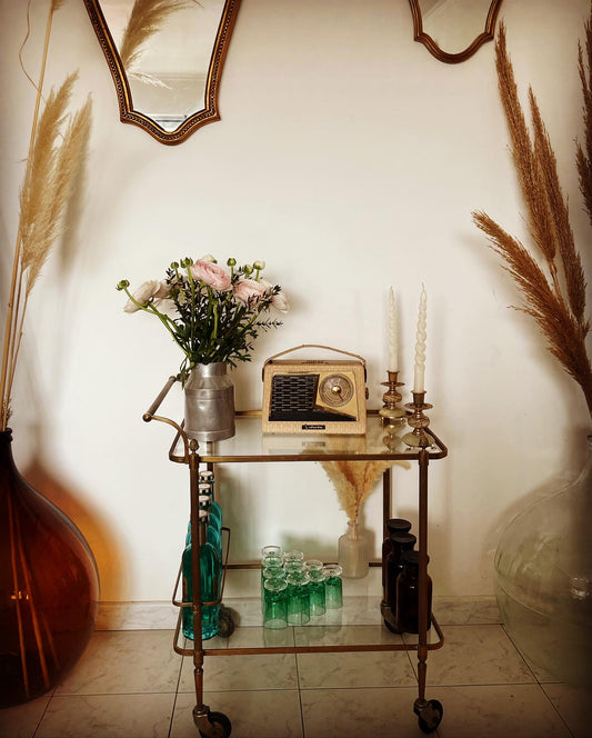 Desserte vintage en laiton