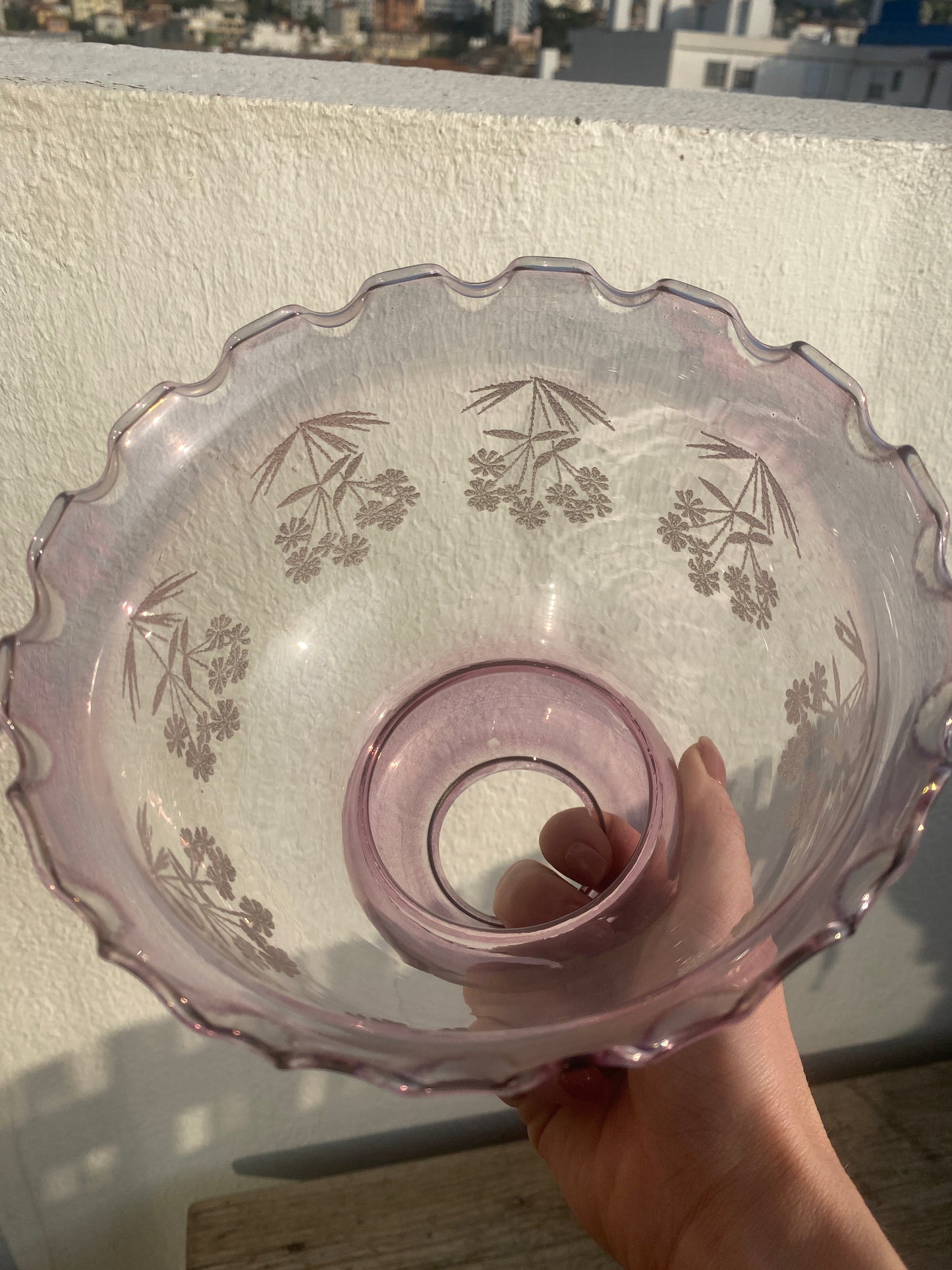 Baladeuse vintage tulipe violette