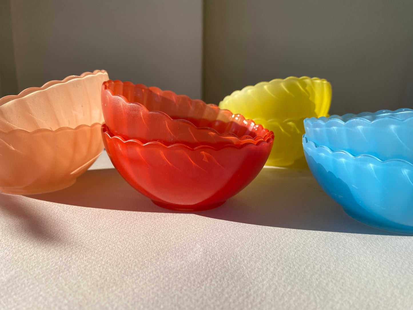 Coupelles vintage Dulcine opaline