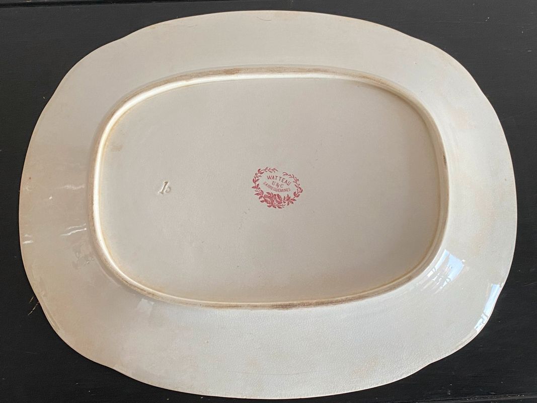 Grand plat Watteau Sarreguemines vintage