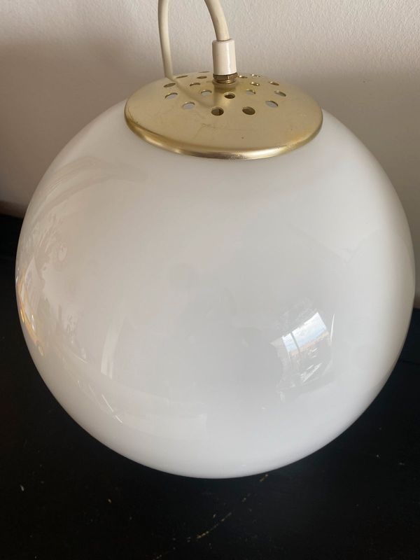 Paire de suspensions globes Parscot Blanche