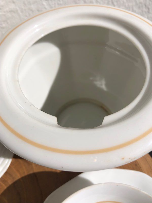 Service a thé G Boyer en porcelaine de Limoges